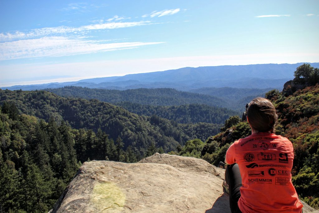 Aiden admiring the view at Castle Rock