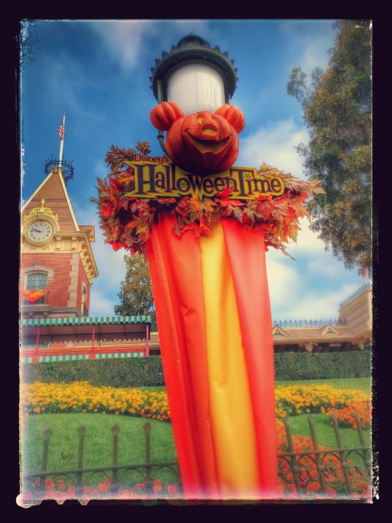 This was a decorated lamppost that we saw right when we walked in. The whole park was decorated for Halloween!